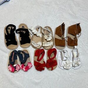 EUC huge lot of baby girls sandals size 3&4